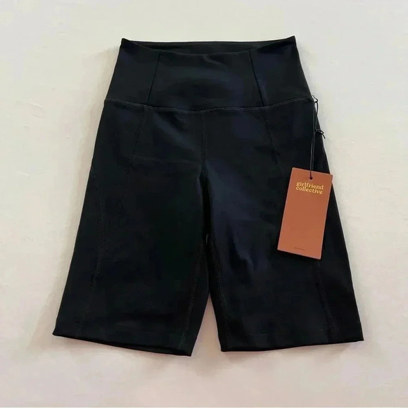 NWT Girlfriend Collective Black High-Rise Bike Short - Picture 2 of 6